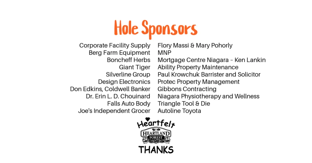 Hole sponsors 2025