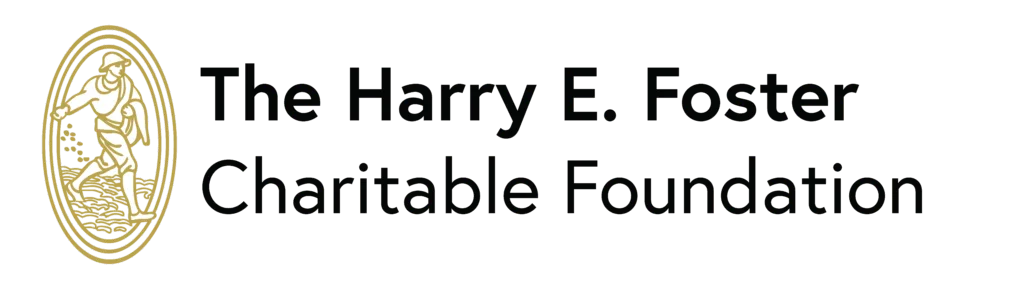 Harry e. foster logo (transparent with black text)